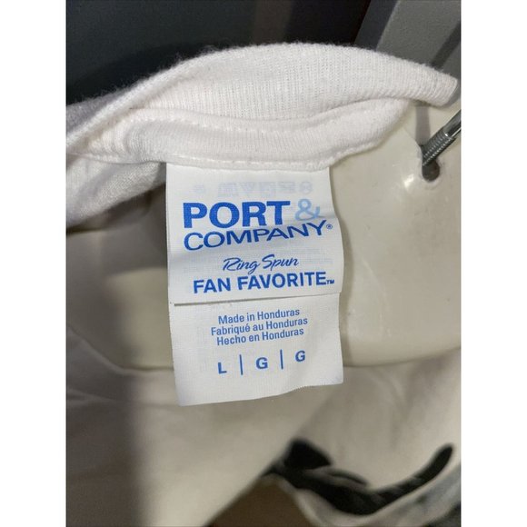 Devils Horns Hand Sign Logo Rock Black Death Metal White Crop Top Tee Shirt LG - Picture 2 of 2